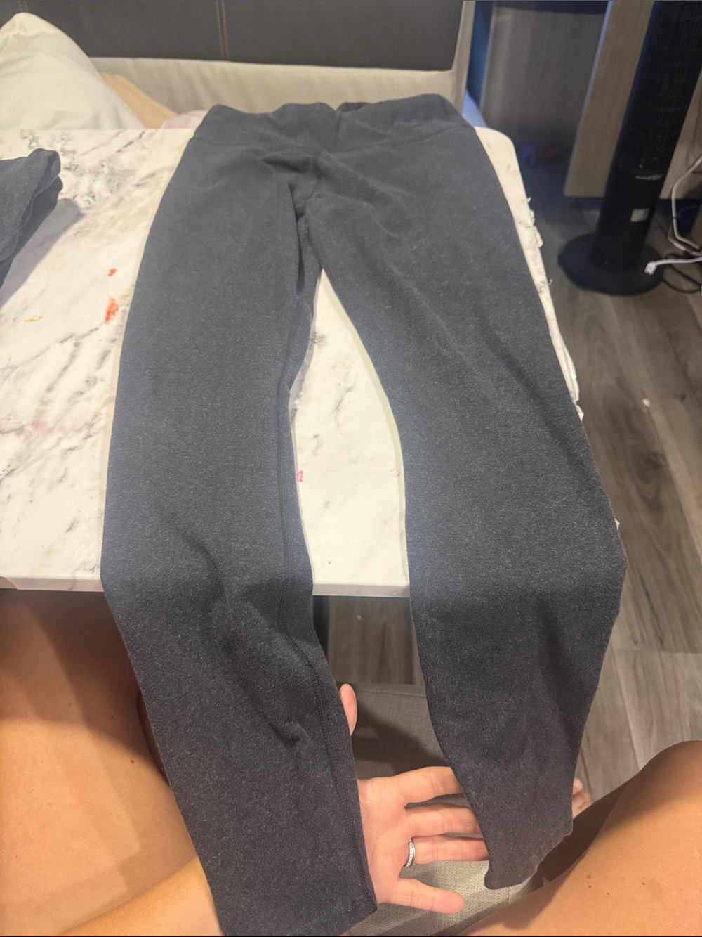 Women's Ponte Leggings in Charcoal Gray